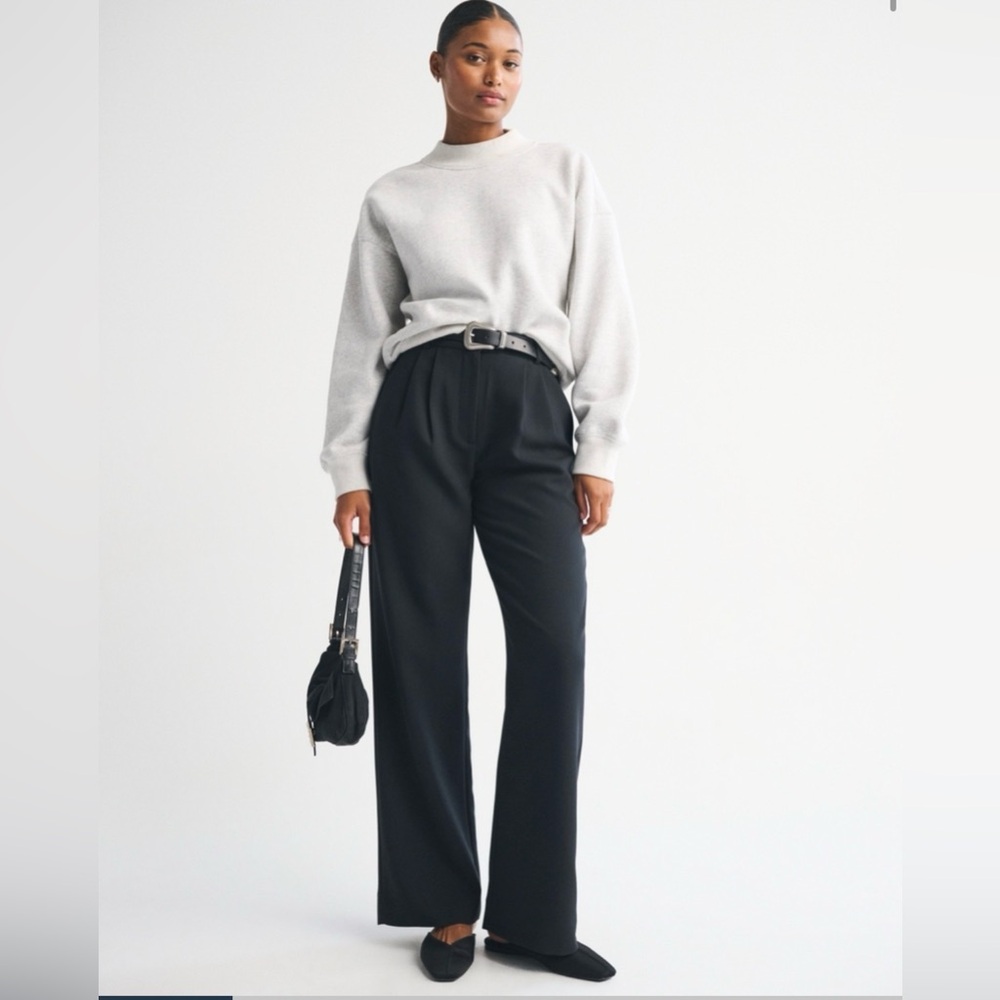 Abercrombie & Fitch Curve Love Sloan Tailored Wide Leg Pant
